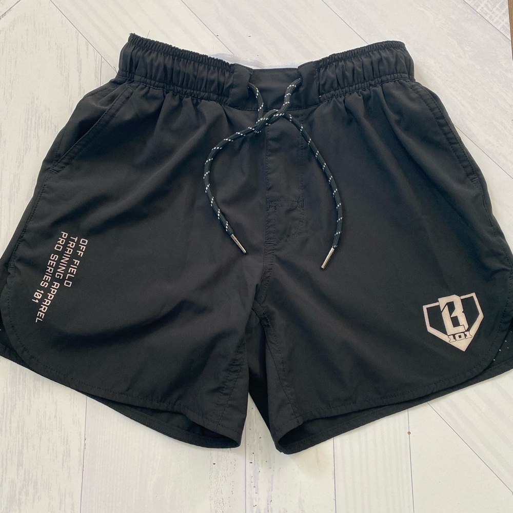 Black Baseball Lifestyle 101 Shorts with Logo